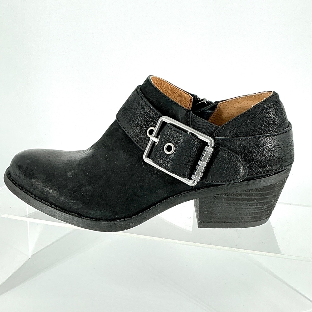 Aqua Sofft Size 6 Black Leather Ankle Boots Moto NEW Alvie Water Resistant $150 - Picture 4 of 14